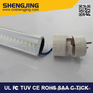 Rotatable end cap led tube for Spain